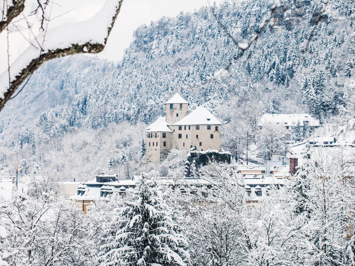 Aussicht auf Feldkirch im Winter
